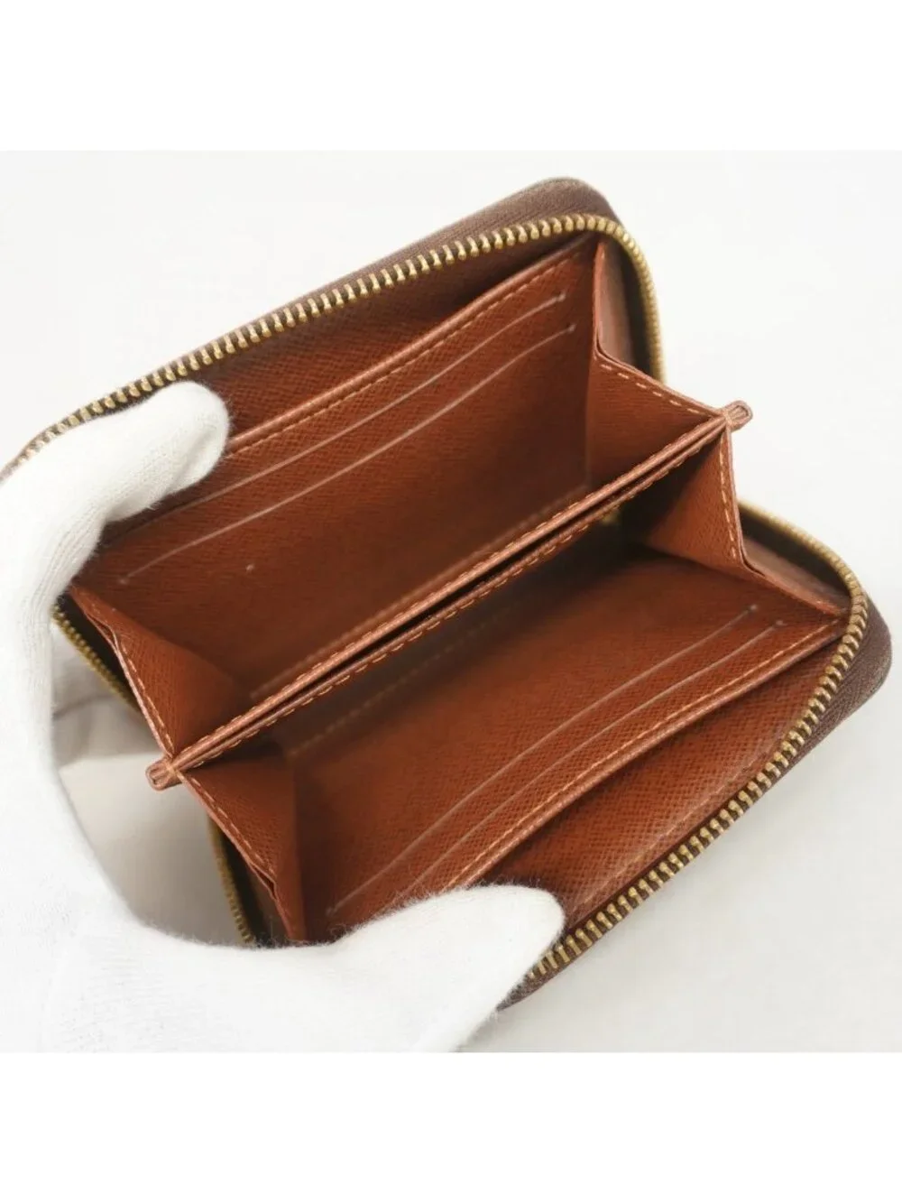 Louis Vuitton Coin Case Monogram Zippy Purse Brown